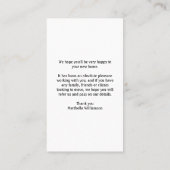 makelaar in onroerend goed visitekaartje (Achterkant)