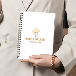 Makelaar l Modern Gold & White Makelaar Planner