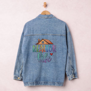 Makelaar Leven Kleurrijk Vastgoed Denim Jacket