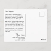 Makelaar Mailer Vastgoed Marketing Postkaart (Achterkant)