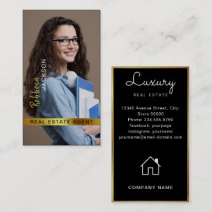 Makelaar Makelaar Foto toevoegen Monogram qr Visitekaartje