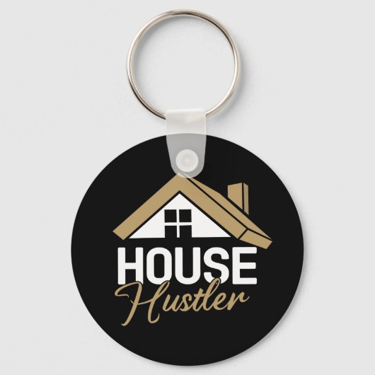 Makelaar Makelaar Makelaar Huis Hustler Sleutelhanger (Achterkant)