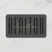 Makelaar makelaar Modern Gray Visitekaartje (Voorkant)