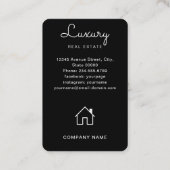 Makelaar makelaar zwart goud aangepaste foto visitekaartje (Achterkant)