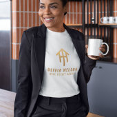 Makelaar Marketing Goud & Wit Realtor T-shirt