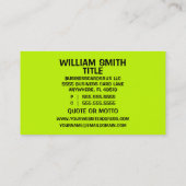 Makelaar Neon BRIGHTS Visitekaartje (Achterkant)