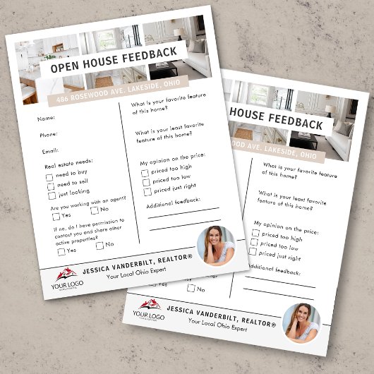 Makelaar Open Huis Feedback Formulier Flyer
