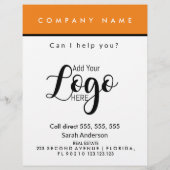 Makelaar oranje halloween bord flyer (Achterkant)