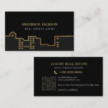 Makelaar QR Code Luxe Zwart Goud