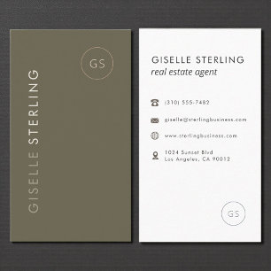 Makelaar Sage Groen Luxe Elegant Modern Visitekaartje