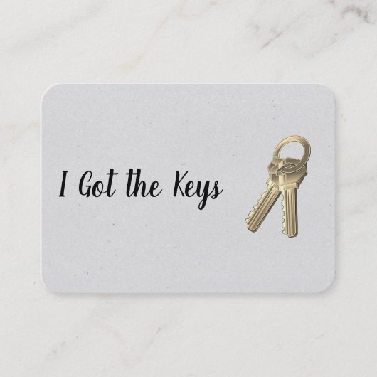 Makelaar / sleutels visitekaartje (Voorkant)