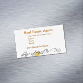 Makelaar White Magnetisch Visitekaartje (Voorbeeld)