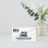 Makelaar | Zakelijke Mensen | Modern Huis Visitekaartje (Staand voorkant)