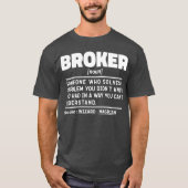 Makelaar zelfstandig naamwoord definitie koele hyp t-shirt (Voorkant)