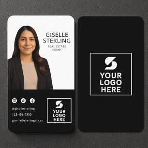 Makelaar Zwart Wit Foto Logo Portret Visitekaartje