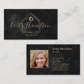 makelaardiste in onroerend goed visitekaartje (Voorkant / Achterkant)