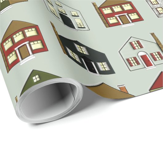Makelaarshuizen Cadeaupapier (Rol Hoek)