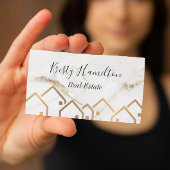 makelaarster voor onroerend goed visitekaartje