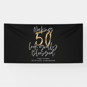 Maken 50 kijken goddelijk gezegend verjaardag spandoek