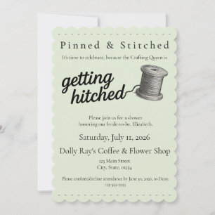 Maken van 'Getting Hitched' Naai Bruiloftsshower U Kaart
