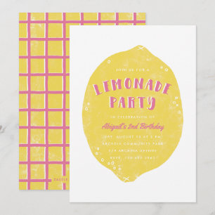 Maken van Lemonade Party Uitnodiging - Magenta