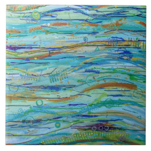 Maken Waves 6 x 6 keramische tapijten Tegeltje
