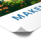 Makena Beach Hawaii Reisprint Poster (Hoek)