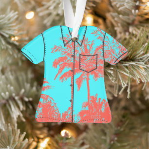 Makena Beach Hawaiian Schets met palmbomen Aloha-s Ornament