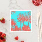 Makena Beach Hawaiian Sketchy Palms Servetten (Insitu)