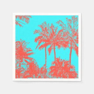Makena Beach Hawaiian Sketchy Palms Servetten
