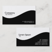 Makend Zwart-witte Golven - Visitekaartje (Voorkant / Achterkant)