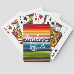 Maker Yarn + Crafts Regenboog Stof Pokerkaarten