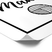 Maker Yarn + Crafts Typografische Poster (Hoek)