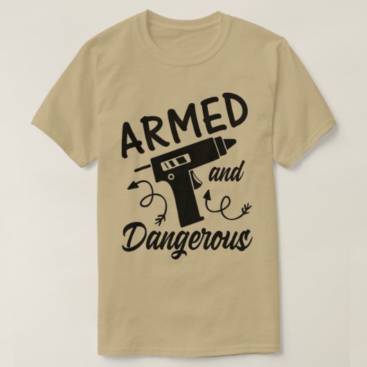 Makerspace Glue Pistool, met ambachtelijke bewapen T-shirt (Design voorkant)