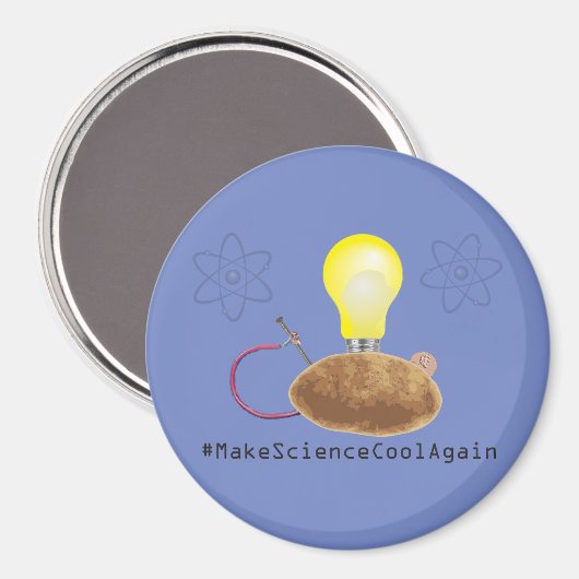 #MakeScienceCoolAgain - aimant rond de pomme de te (Recto/Verso)