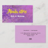 makeukenkunstenaar roze paars Abstract Visitekaartje (Voorkant / Achterkant)