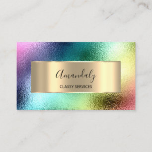Makeup Affiliate Marketing Holographic Rainbow Visitekaartje