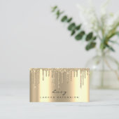 Makeup Appointment Card Lashes Glitter Drift Lux Afsprakenkaartje (Staand voorkant)