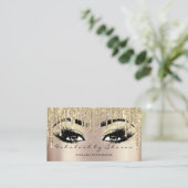 Makeup artiest Eyebrow Lashes Glitter Drift Golden Visitekaartje (Staand voorkant)