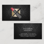 Makeup artiest Gold Label Elegant Black Damask (Voorkant / Achterkant)