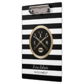 Makeup artiest & haar Stylist Moderne Stripes Klembord (Links)