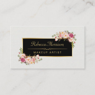 Makeup Artiest Stylish Floral Boutique Visitekaartje