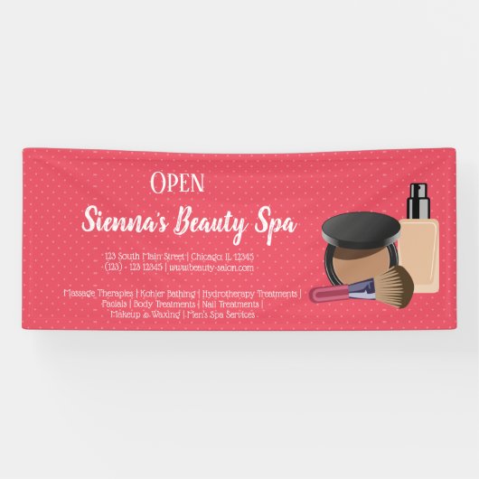Makeup-artiesten Spandoek (Horizontaal)