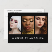 Makeup Artist 3 Foto Business Briefkaart (Voorkant / Achterkant)
