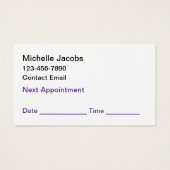 Makeup Artist Afspraak Glitzy Visitekaartjes (Achterkant)