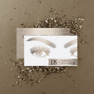 Makeup Artist Beauty Professional Elegant Gold Visitekaartje
