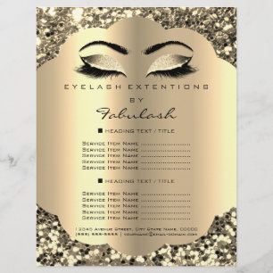 Makeup Artist Beauty Salon Glitter Flyer-prijzen Flyer