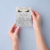 Makeup Artist Beauty Salon Gold Glitter Flyer Grey (Hand)