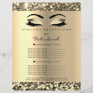 Makeup Artist Beauty Salon Golden Flyer-prijzen Flyer