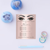 Makeup Artist Beauty Salon Lash Flyer Brown Blush (Enkel)
